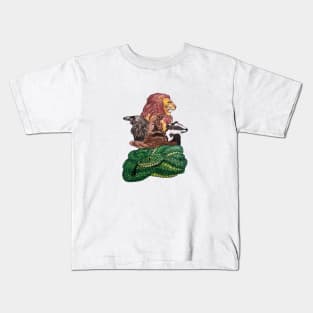 Lion, Badger, Snake and raven... Kids T-Shirt